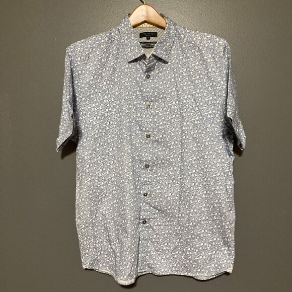 Ted Baker London Blue Patterned Men's Polo Shirt - Picture 1 of 8